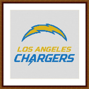 Los Angeles Chargers cross stitch pattern