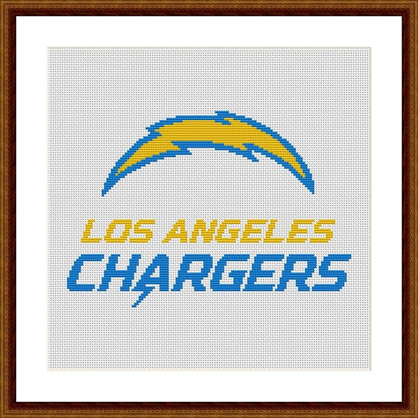 Los Angeles Chargers cross stitch pattern