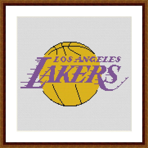 Los Angeles Lakers cross stitch pattern