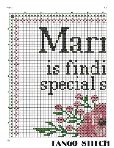 Marriage is finding that special someone cross stitch pattern - Tango Stitch