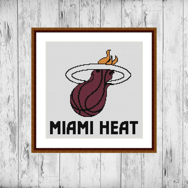 Miami Heat cross stitch pattern
