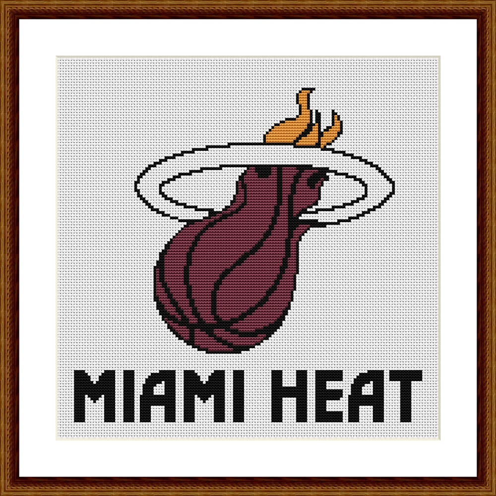Miami Heat cross stitch pattern