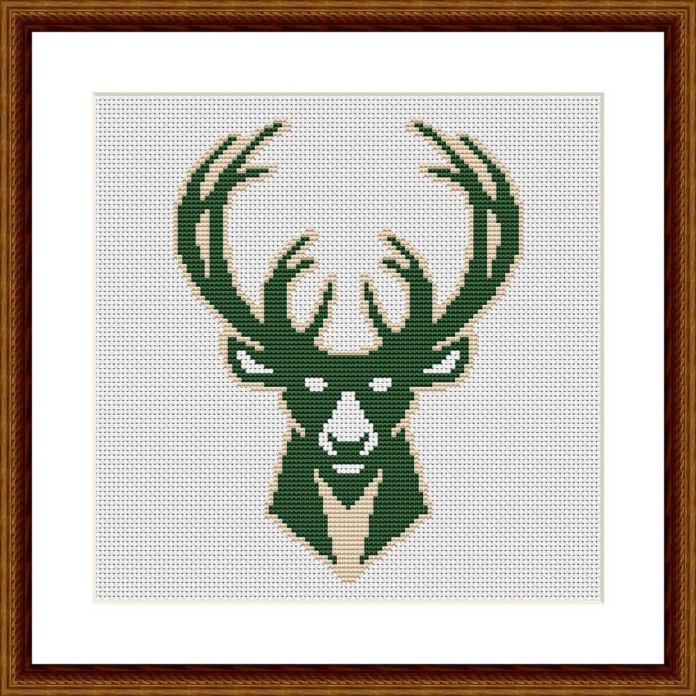 Milwaukee Bucks cross stitch pattern
