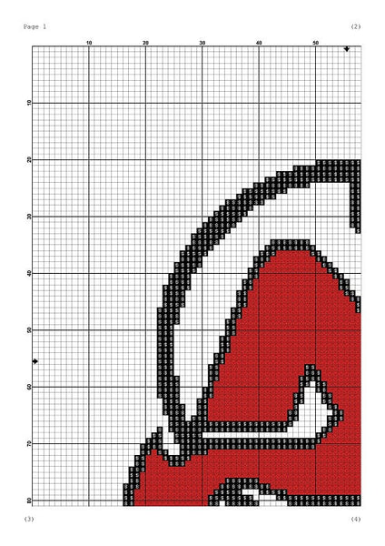 New Jersey Devils cross stitch pattern