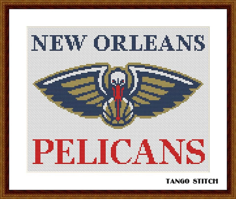 New Orleans Pelicans cross stitch pattern