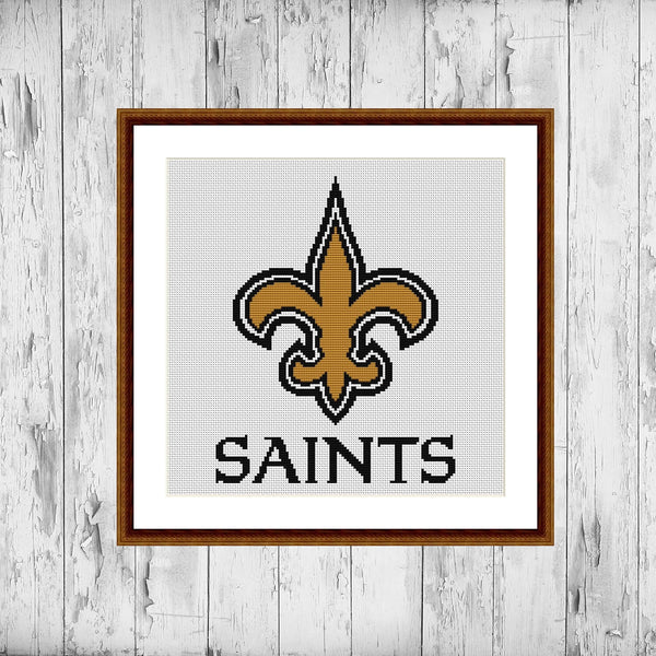 New Orleans Saints cross stitch pattern