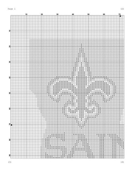 New Orleans Saints modern counted cross stitch pattern