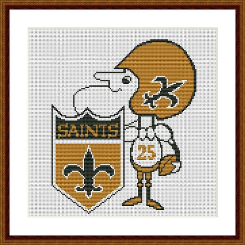 New Orleans Saints simple cross stitch pattern