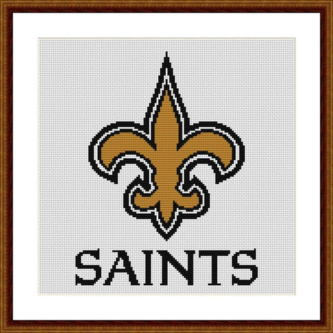 New Orleans Saints cross stitch pattern