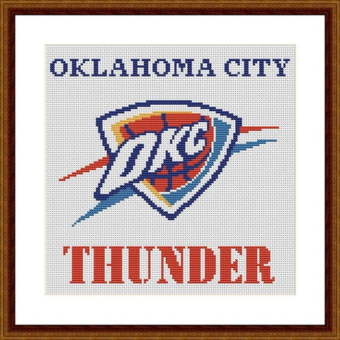 Oklahoma City Thunder cross stitch pattern