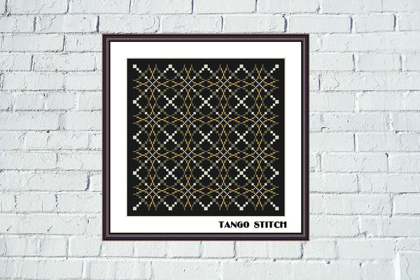 Intricate infinity ornament cross stitch pattern - Tango Stitch