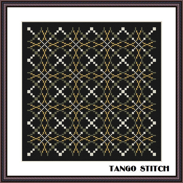 Intricate infinity ornament cross stitch pattern - Tango Stitch