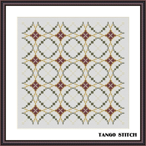 Intricate 3D illusion cross stitch pattern - Tango Stitch