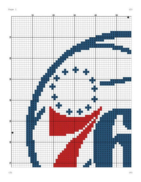 Philadelphia 76ers cross stitch pattern