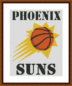 Phoenix Suns cross stitch pattern