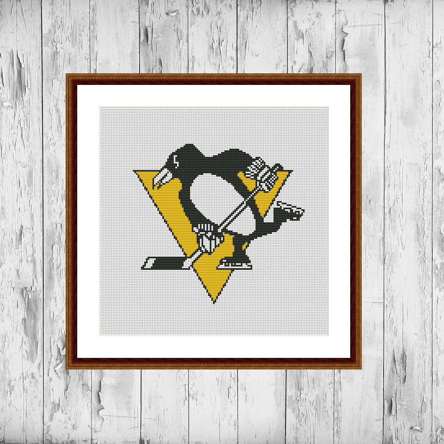 Pittsburgh Penguins cross stitch pattern – JPCrochet, image size:1500x1500