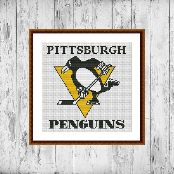 Pittsburgh Penguins easy cross stitch pattern