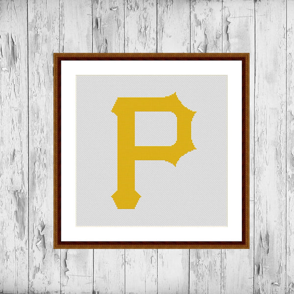 Pittsburgh Pirates modern sports cross stitch embroidery pattern