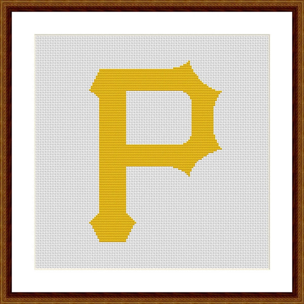 Pittsburgh Pirates modern sports cross stitch embroidery pattern