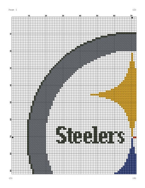 Pittsburgh Steelers cross stitch pattern