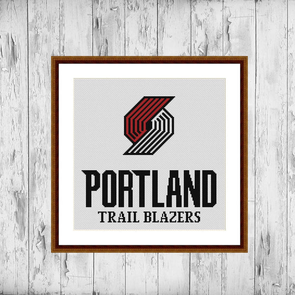 Portland Trail Blazers cross stitch pattern