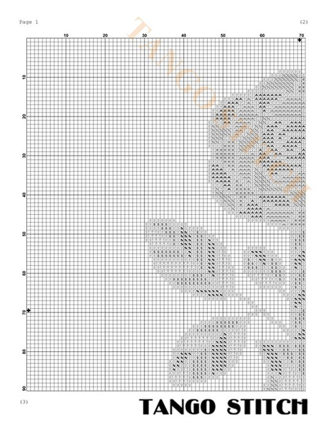Mosaic Rose in a Vase Cross Stitch Pattern, Tango Stitch
