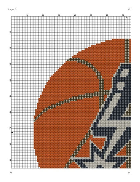 San Antonio Spurs cross stitch pattern