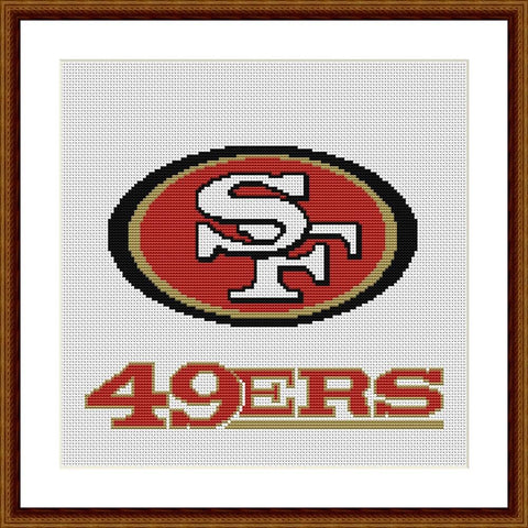 San Francisco 49ers cross stitch pattern