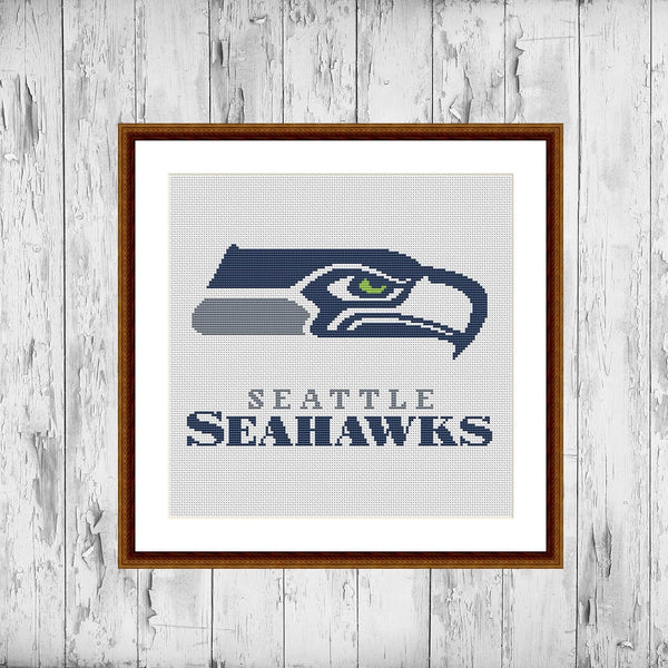 Seattle Seahawks cross stitch pattern