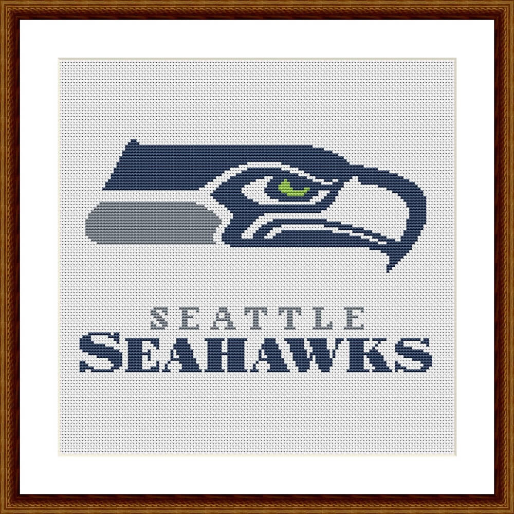 Seattle Seahawks cross stitch pattern