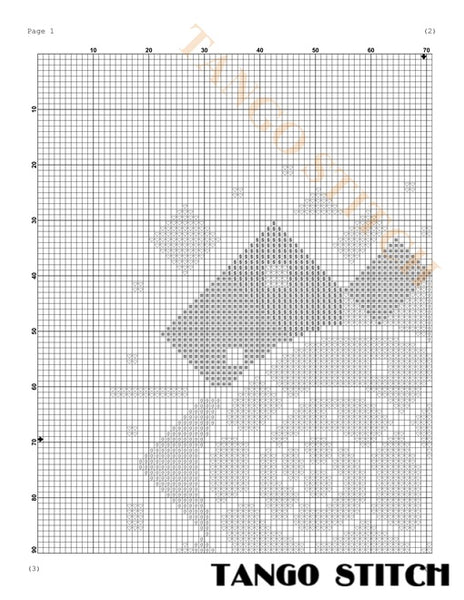 Snail geometric cute animals Pop Art cross stitch pattern - Tango Stitch