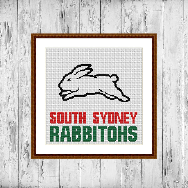 South Sydney Rabbitohs cross stitch pattern