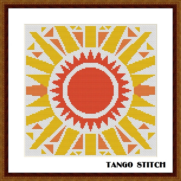 Summer sunshine easy cross stitch pattern - Tango Stitch