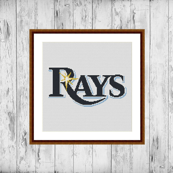 Tampa Bay Rays cross stitch pattern