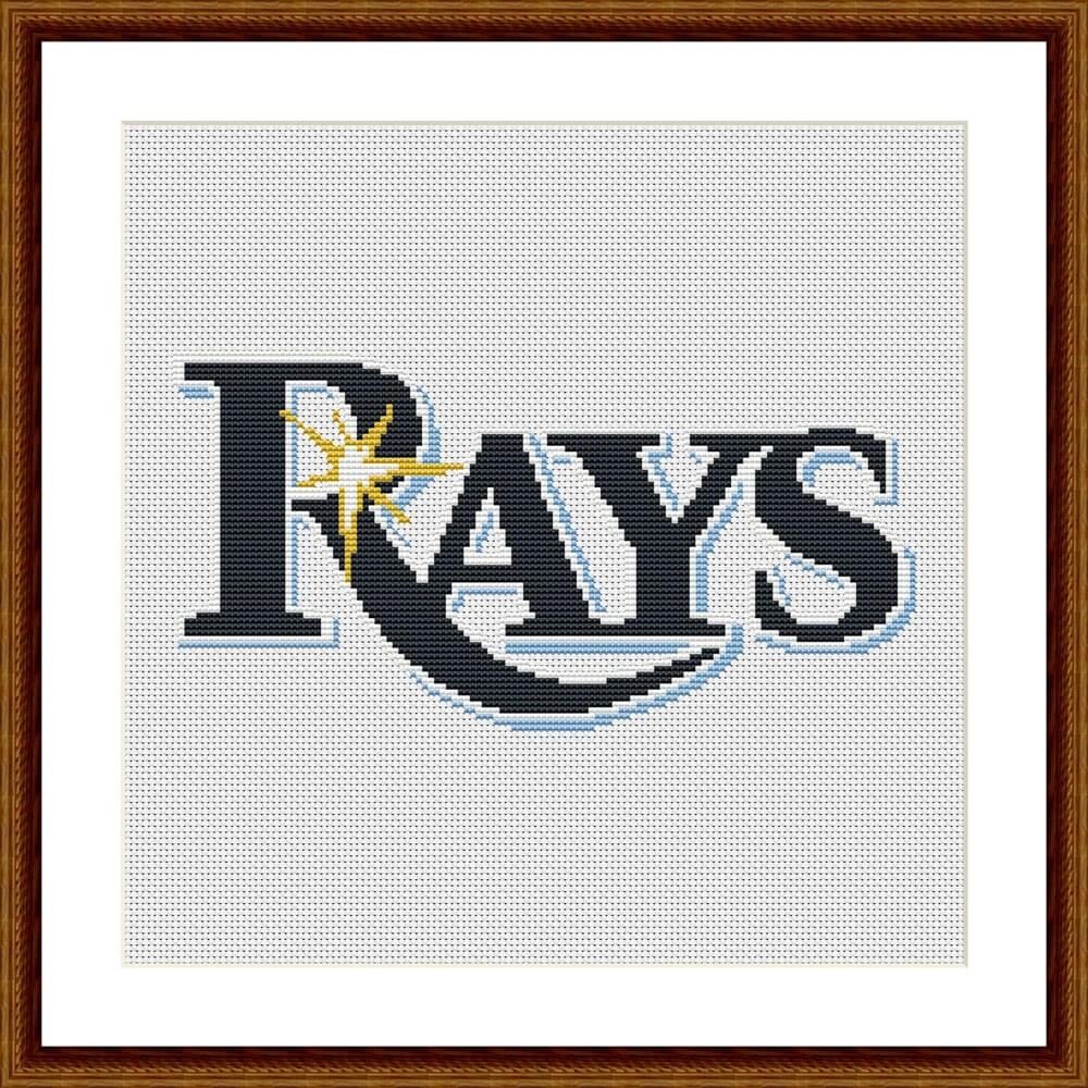 Tampa Rays Pattern Tampa Bay Rays cross stitch pattern – JPCrochet