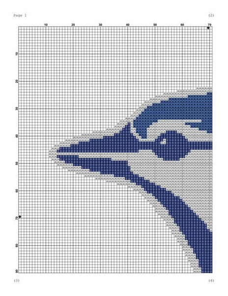 Toronto Blue Jays modern sports cross stitch pattern