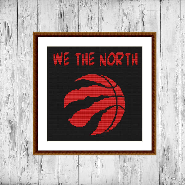 Toronto Raptors We the north cross stitch pattern