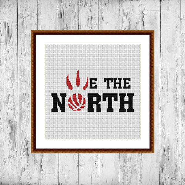 We the NORTH Toronto Raptors sports easy cross stitch pattern