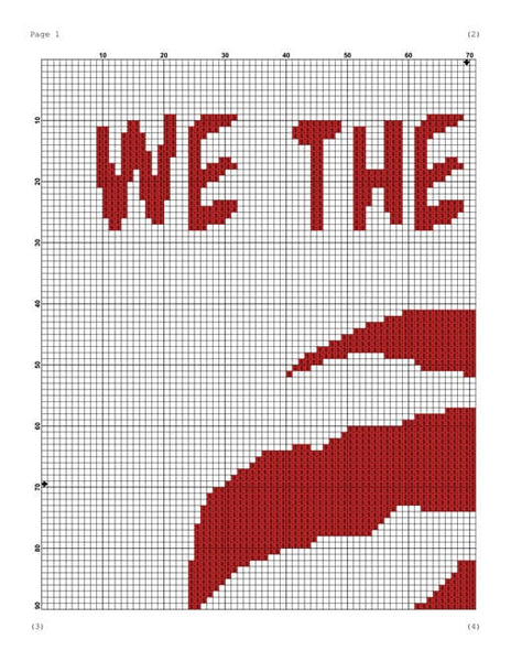 Toronto Raptors We the north cross stitch pattern