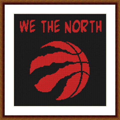 Toronto Raptors We the north cross stitch pattern