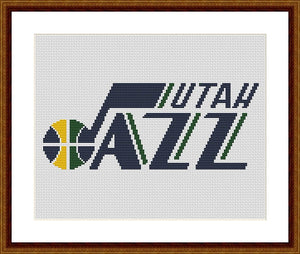 Utah Jazz cross stitch pattern