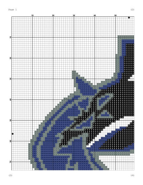 Vancouver Canucks cross stitch pattern