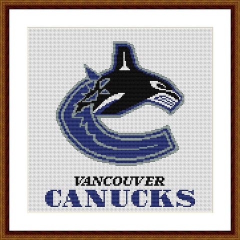 Vancouver Canucks sports cross stitch pattern