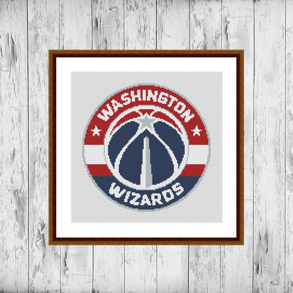 Washington Wizards modern counted cross stitch pattern