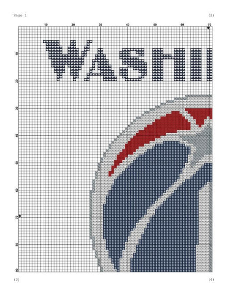 Washington Wizards cross stitch pattern