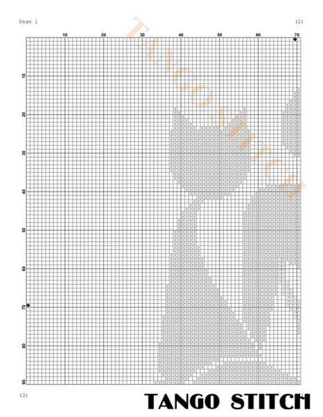Woman and cat silhouette abstract cross stitch pattern - Tango Stitch
