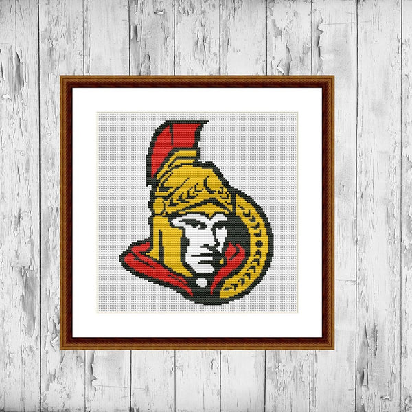 Ottawa Senators modern cross stitch pattern