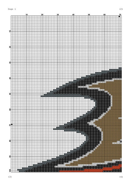 Anaheim Ducks cross stitch pattern