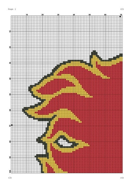 Calgary Flames cross stitch pattern