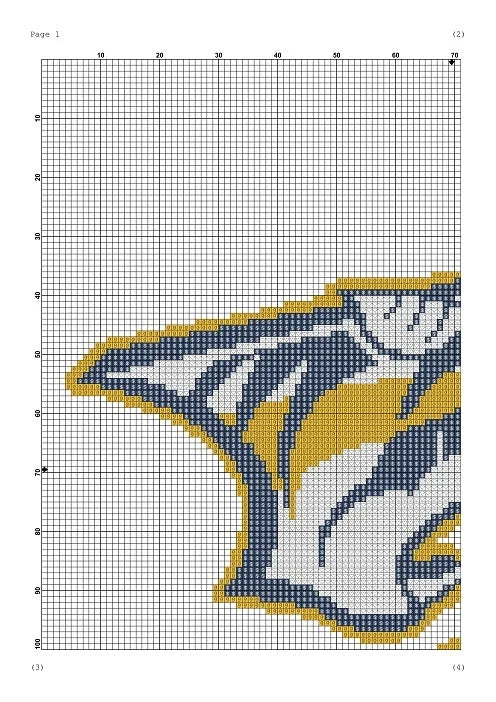 Nashville Predators cross stitch pattern – JPCrochet